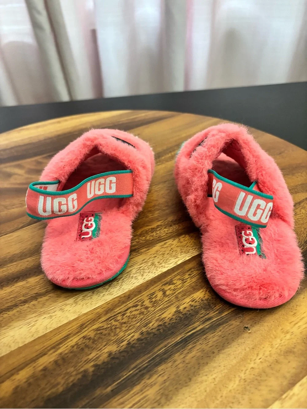UGG Toddler Girl Watermelon Pink Sunglasses Slippers